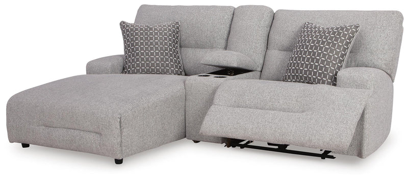Acklen Place Pewter 3-Piece Power Reclining Sectional Sofa with Chaise - 93605S5