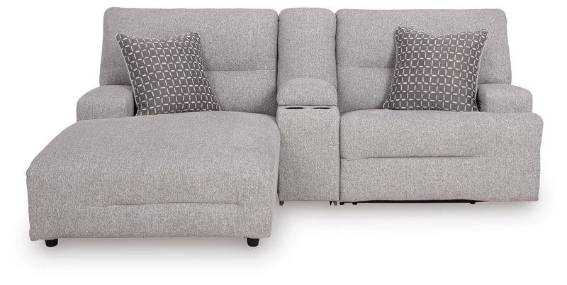 Acklen Place Pewter 3-Piece Power Reclining Sectional Sofa with Chaise - 93605S5