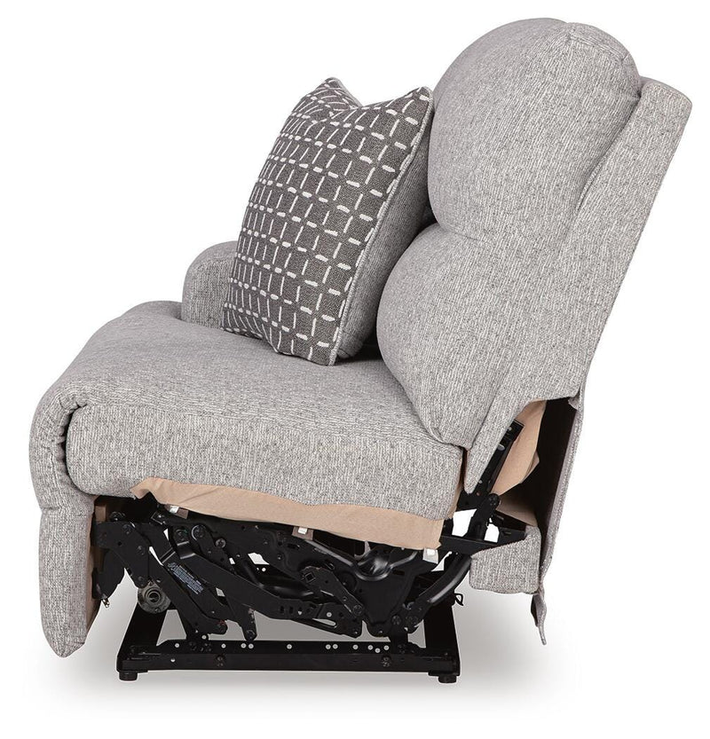 Acklen Place Pewter 5-Piece Power Reclining Sectional - 93605S3