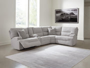 Acklen Place Pewter 5-Piece Power Reclining Sectional with Storage Console - 93605S19