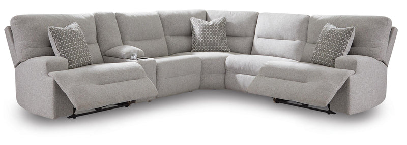 Acklen Place Pewter 6-Piece Power Reclining Sectional - 93605S9