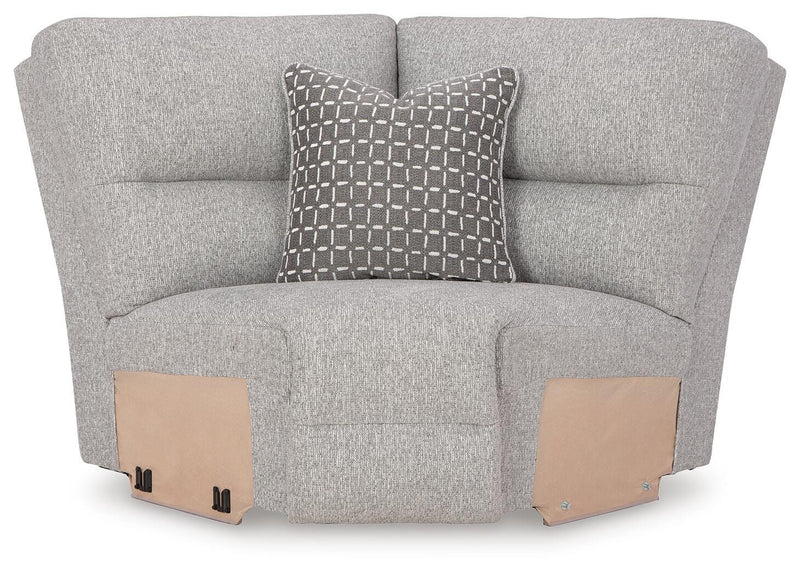 Acklen Place Pewter 6-Piece Power Reclining Sectional - 93605S9