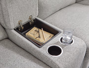 Acklen Place Pewter 6-Piece Power Reclining Sectional - 93605S9