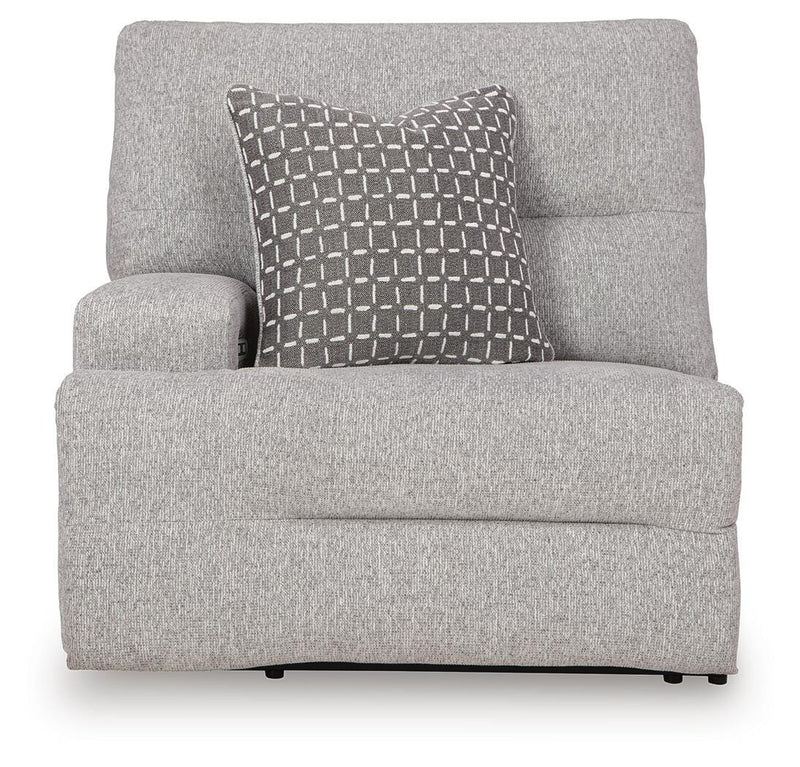 Acklen Place Pewter 7-Piece Power Sectional Reclining Sofa with Storage Console - 93605S20