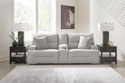 Acklen Place Pewter 7-Piece Power Sectional Reclining Sofa with Storage Console - 93605S20