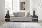 Acklen Place Pewter 7-Piece Power Sectional Reclining Sofa with Storage Console - 93605S20