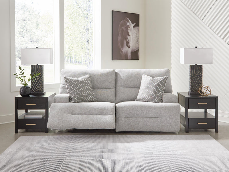 Acklen Place Pewter 7-Piece Power Sectional Reclining Sofa with Storage Console - 93605S20