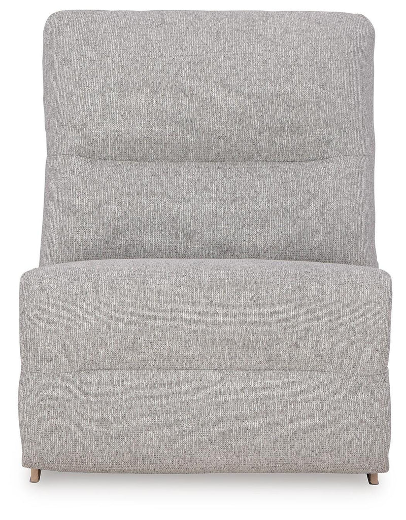 Acklen Place Pewter 7-Piece Power Sectional Reclining Sofa with Storage Console - 93605S20