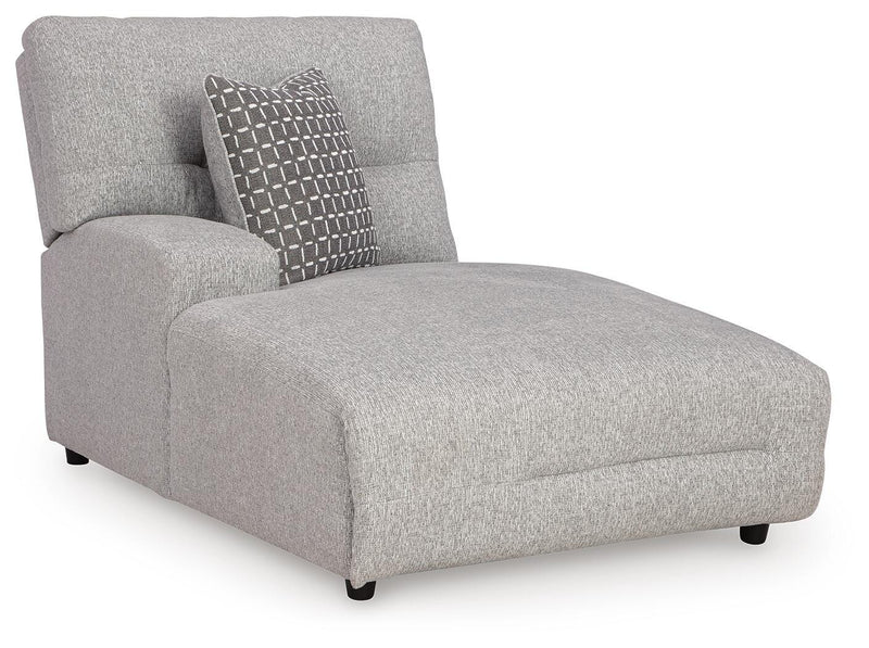 Acklen Place Pewter Left-Arm Facing Power Reclining Back Chaise - 9360579