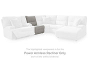 Acklen Place Pewter Power Armless Recliner - 9360531