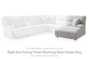 Acklen Place Pewter Right-Arm Facing Power Reclining Back Chaise - 9360597