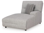 Acklen Place Pewter Right-Arm Facing Power Reclining Back Chaise - 9360597