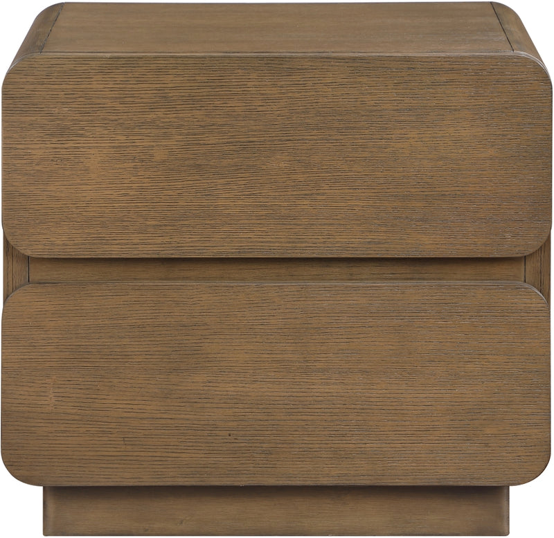 Adagio 28" Solid Wood And Oak Veneer Nightstand in Brown - AdagioBrown-NS