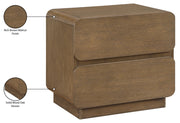 Adagio 28" Solid Wood And Oak Veneer Nightstand in Brown - AdagioBrown-NS