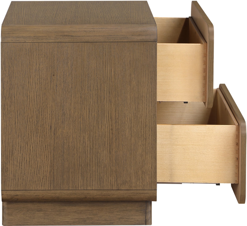 Adagio 28" Solid Wood And Oak Veneer Nightstand in Brown - AdagioBrown-NS