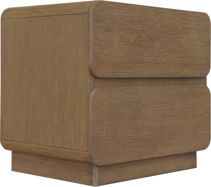 Adagio 28" Solid Wood And Oak Veneer Nightstand in Brown - AdagioBrown-NS