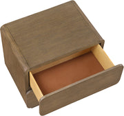 Adagio 28" Solid Wood And Oak Veneer Nightstand in Brown - AdagioBrown-NS