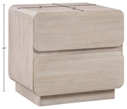 Adagio 28" Solid Wood And Oak Veneer Nightstand in Natural - AdagioNatural-NS