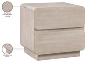 Adagio 28" Solid Wood And Oak Veneer Nightstand in Natural - AdagioNatural-NS