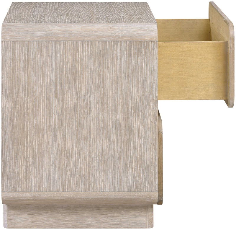 Adagio 28" Solid Wood And Oak Veneer Nightstand in Natural - AdagioNatural-NS