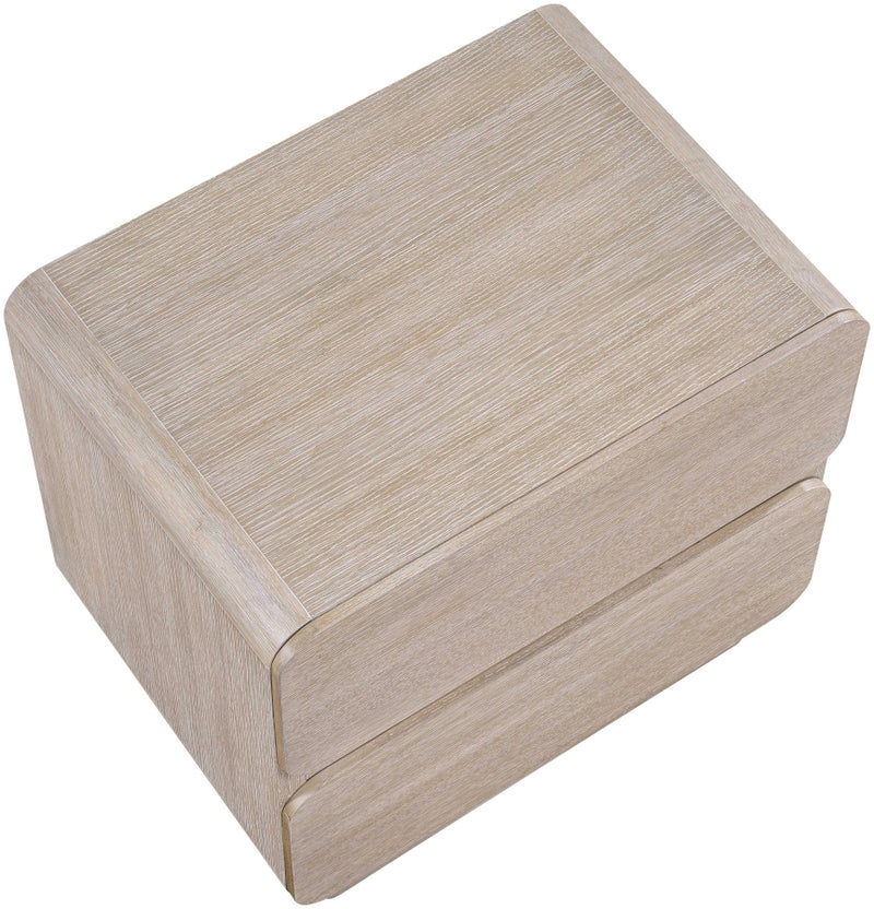 Adagio 28" Solid Wood And Oak Veneer Nightstand in Natural - AdagioNatural-NS