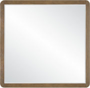 Adagio 42" W x 40" H Oak Veneer And Solid Wood Frame Mirror in Brown - AdagioBrown-M