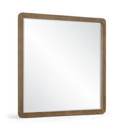 Adagio 42" W x 40" H Oak Veneer And Solid Wood Frame Mirror in Brown - AdagioBrown-M