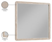 Adagio 42" W x 40" H Oak Veneer And Solid Wood Frame Mirror in Natural - AdagioNatural-M
