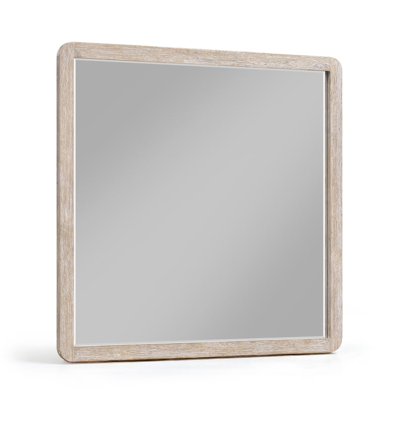Adagio 42" W x 40" H Oak Veneer And Solid Wood Frame Mirror in Natural - AdagioNatural-M