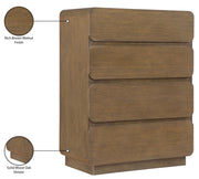 Adagio Solid Wood And Oak Veneer Chest in Brown - AdagioBrown-CH