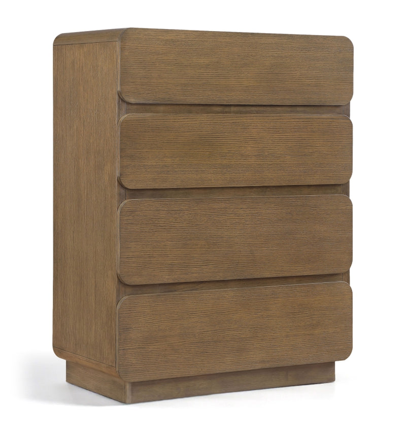 Adagio Solid Wood And Oak Veneer Chest in Brown - AdagioBrown-CH