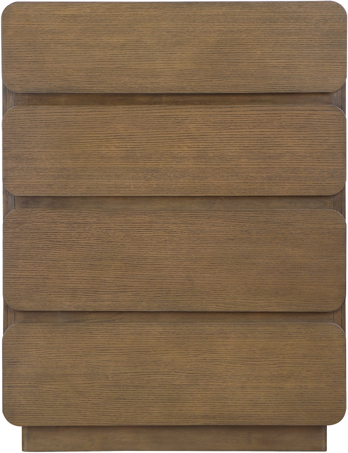 Adagio Solid Wood And Oak Veneer Chest in Brown - AdagioBrown-CH