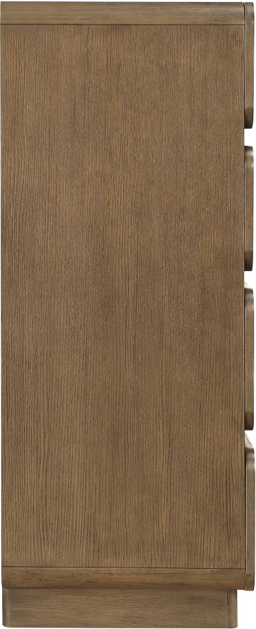 Adagio Solid Wood And Oak Veneer Chest in Brown - AdagioBrown-CH