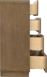 Adagio Solid Wood And Oak Veneer Chest in Brown - AdagioBrown-CH