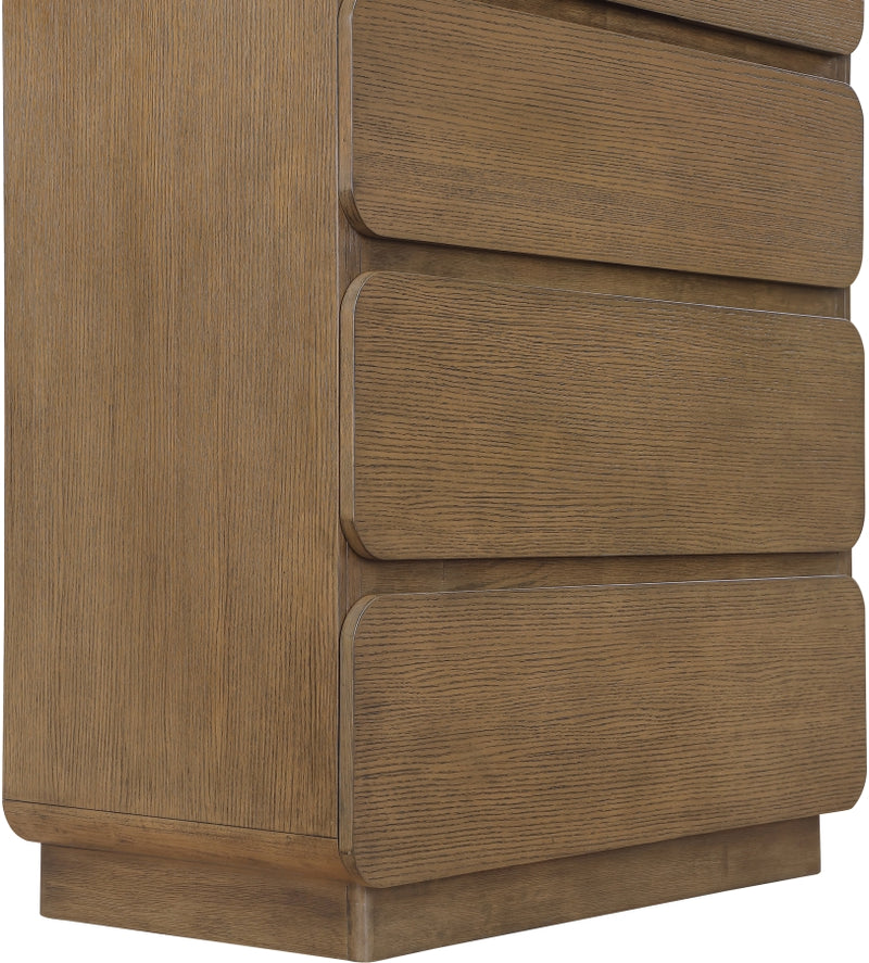 Adagio Solid Wood And Oak Veneer Chest in Brown - AdagioBrown-CH