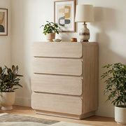 Adagio Solid Wood And Oak Veneer Chest in Natural - AdagioNatural-CH