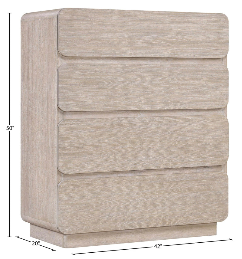 Adagio Solid Wood And Oak Veneer Chest in Natural - AdagioNatural-CH