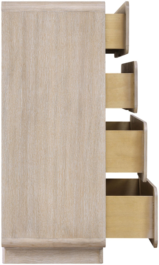 Adagio Solid Wood And Oak Veneer Chest in Natural - AdagioNatural-CH