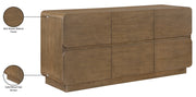 Adagio Solid Wood And Oak Veneer Dresser in Brown - AdagioBrown-D