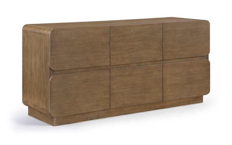 Adagio Solid Wood And Oak Veneer Dresser in Brown - AdagioBrown-D