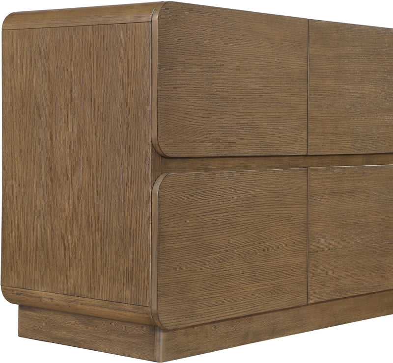 Adagio Solid Wood And Oak Veneer Dresser in Brown - AdagioBrown-D