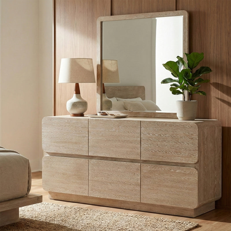 Adagio Solid Wood And Oak Veneer Dresser in Natural - AdagioNatural-D