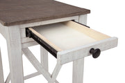 Adalane White/Gray Accent Table - Gate FurnitureTable