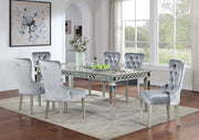 Adalia Silver/Dark Gray Dining Table - CM3241SV-T