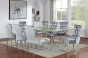 Adalia Silver/Dark Gray Dining Table - CM3241SV-T
