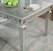 Adalia Silver/Dark Gray Dining Table - CM3241SV-T