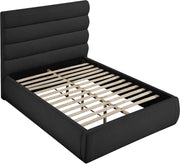 Adam Boucle Fabric Upholstered Full Bed in Black - B1256Black-F