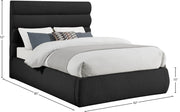 Adam Boucle Fabric Upholstered Full Bed in Black - B1256Black-F