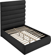 Adam Boucle Fabric Upholstered Full Bed in Black - B1256Black-F70