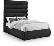 Adam Boucle Fabric Upholstered Full Bed in Black - B1256Black-F70